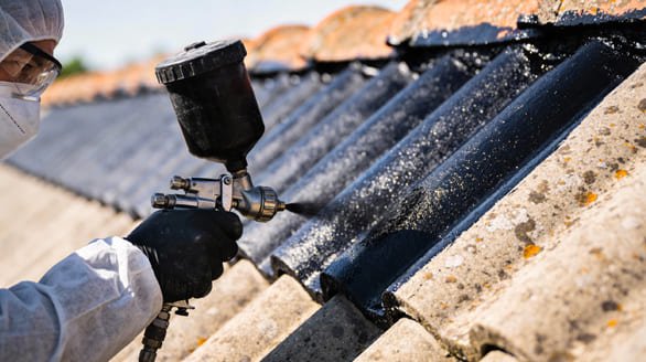 Peinture sur Tuiles Béton