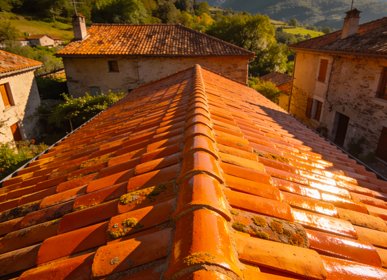 Couvreur sur la ville de Verniolle